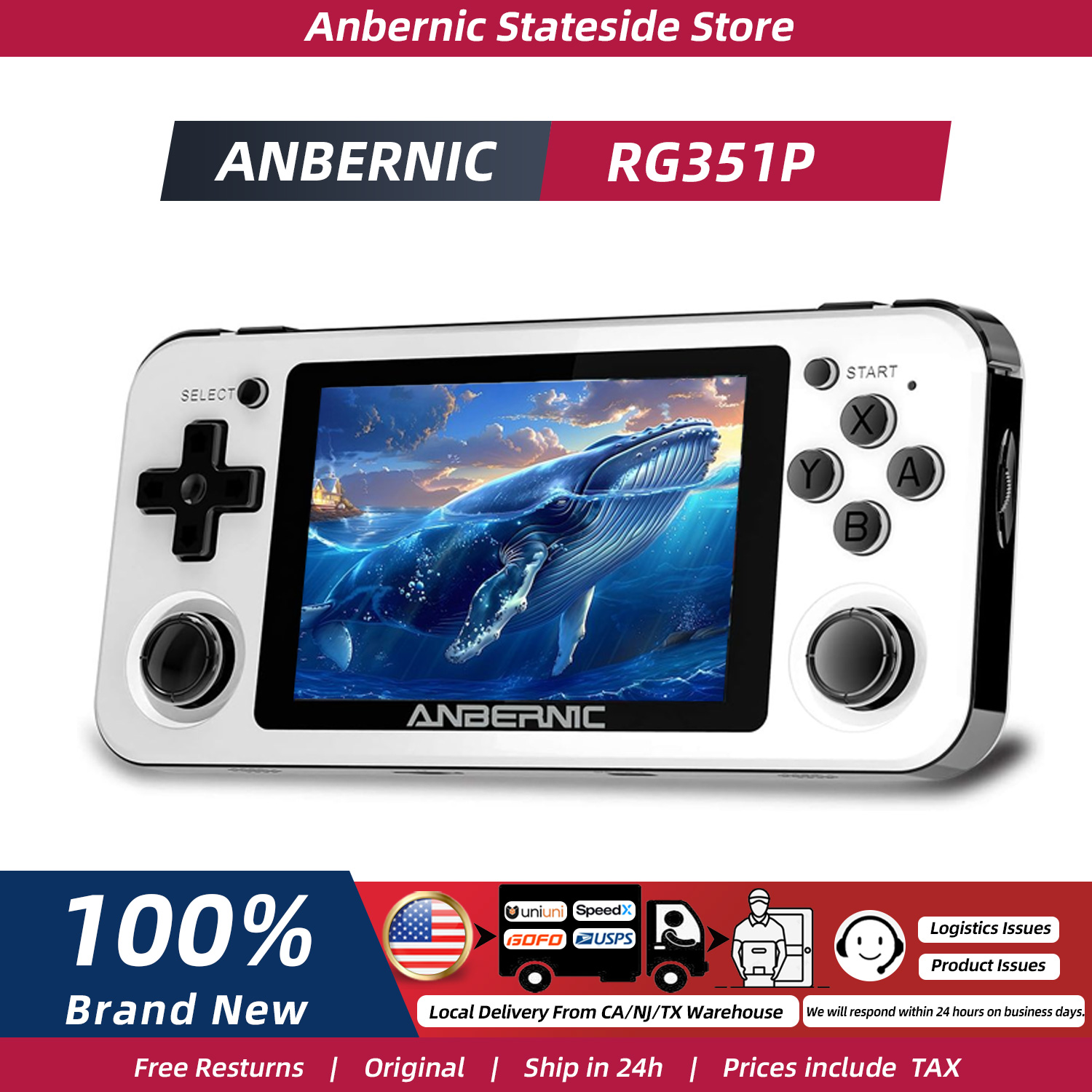 Gaming Console Ayaneo - Konsol Game Retro Genggam ANBERNIC RG351P