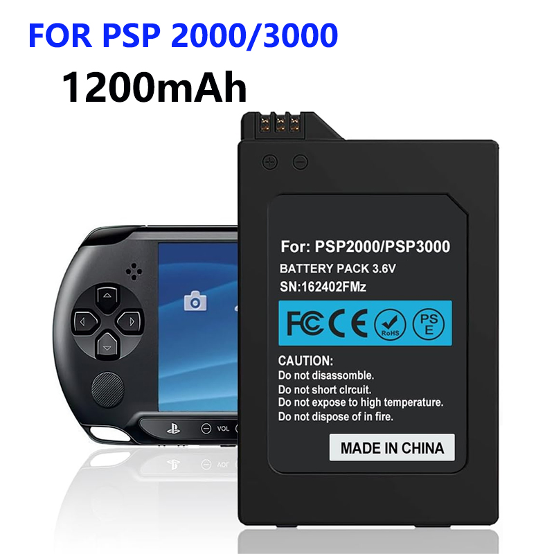 Gaming Console New - Baterai Sony PSP 2000/3000, 1200mAh (Peningkatan