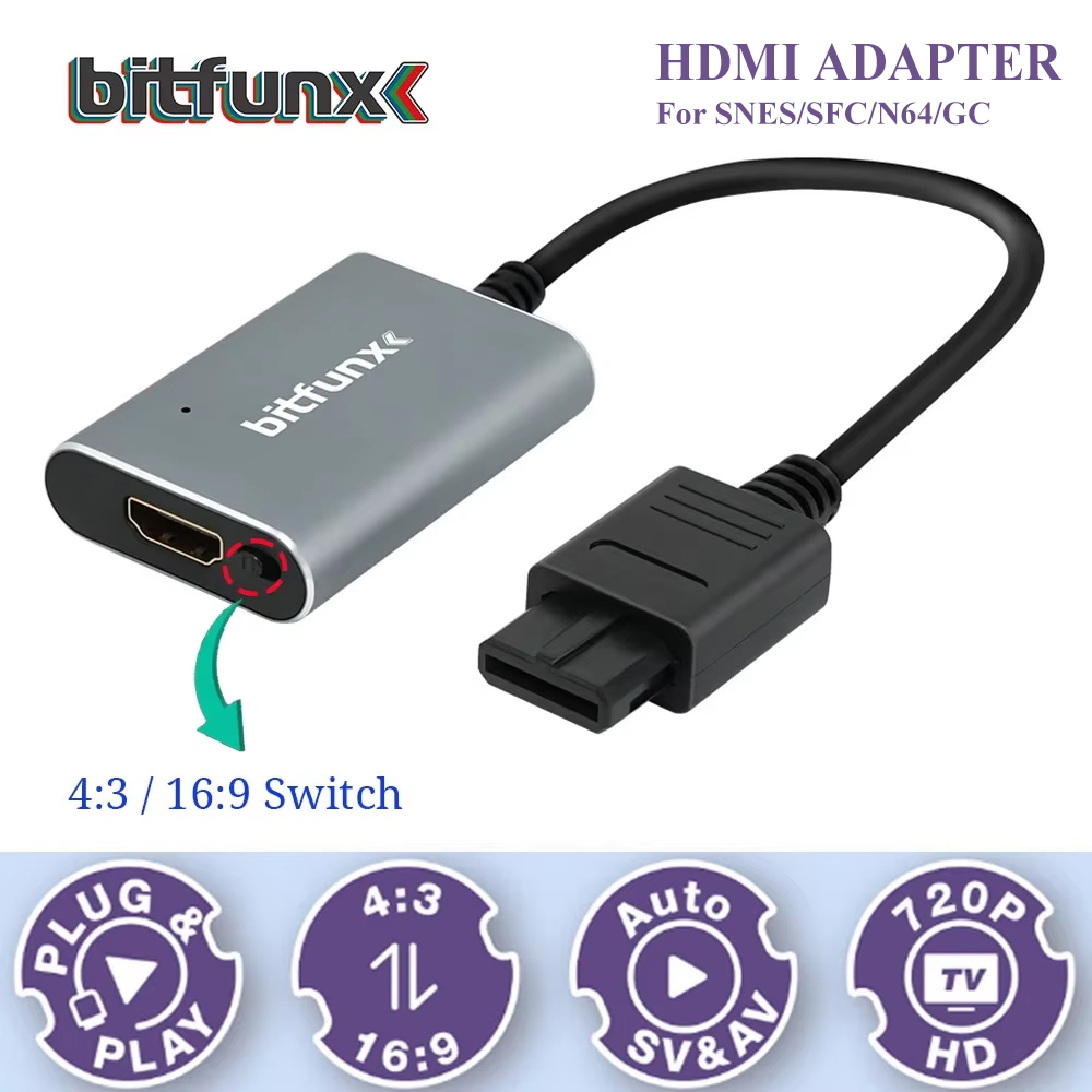Gaming Console And Tv - Bitfunx 720P Svideo / AV Ke