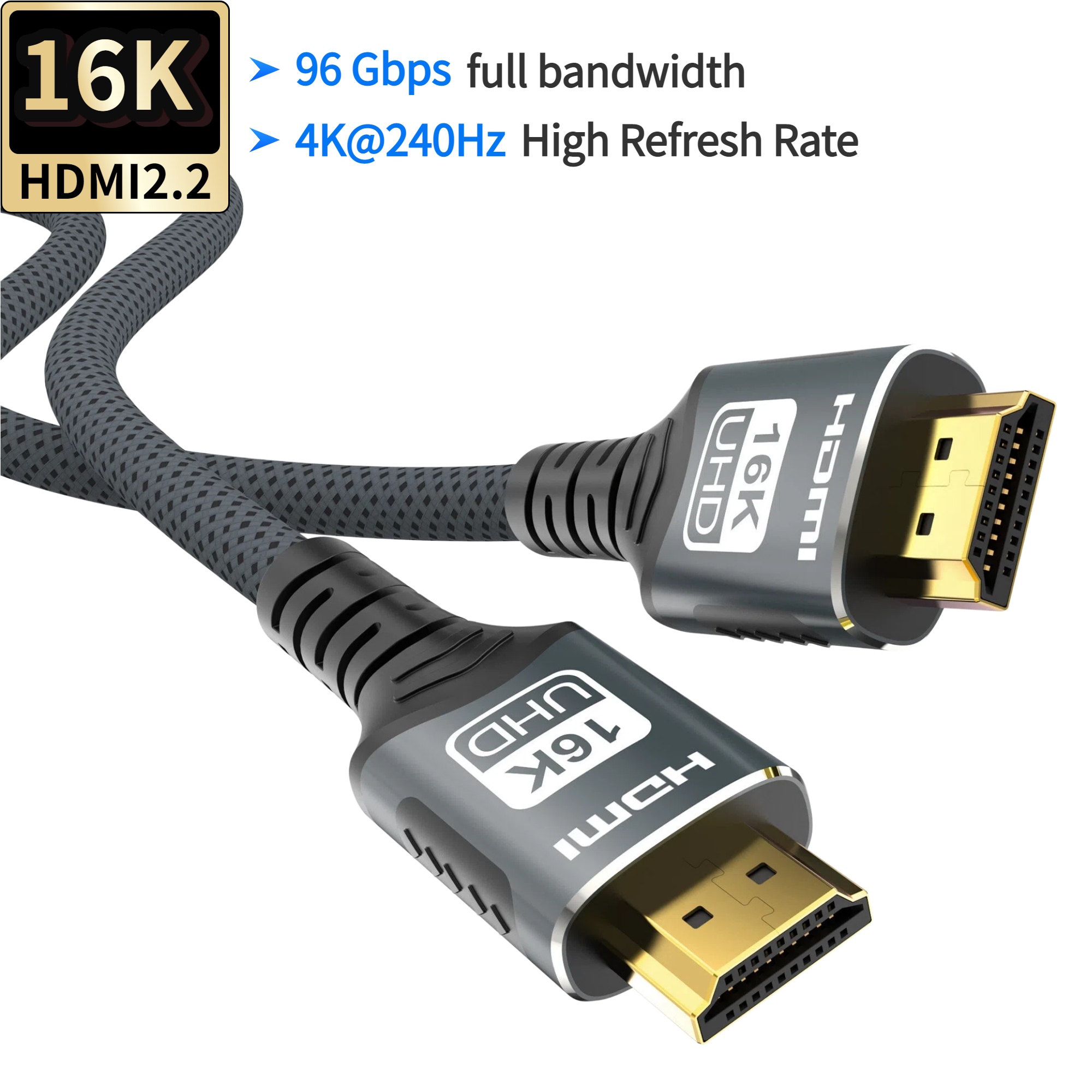 Hdmi Cable 2.1 - Kabel HDMI 2.2 16K 96Gbps Kecepatan