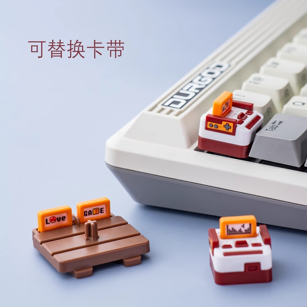 Gaming Console With Keyboard - Keycaps Gaya Konsol Game Kustom 3D