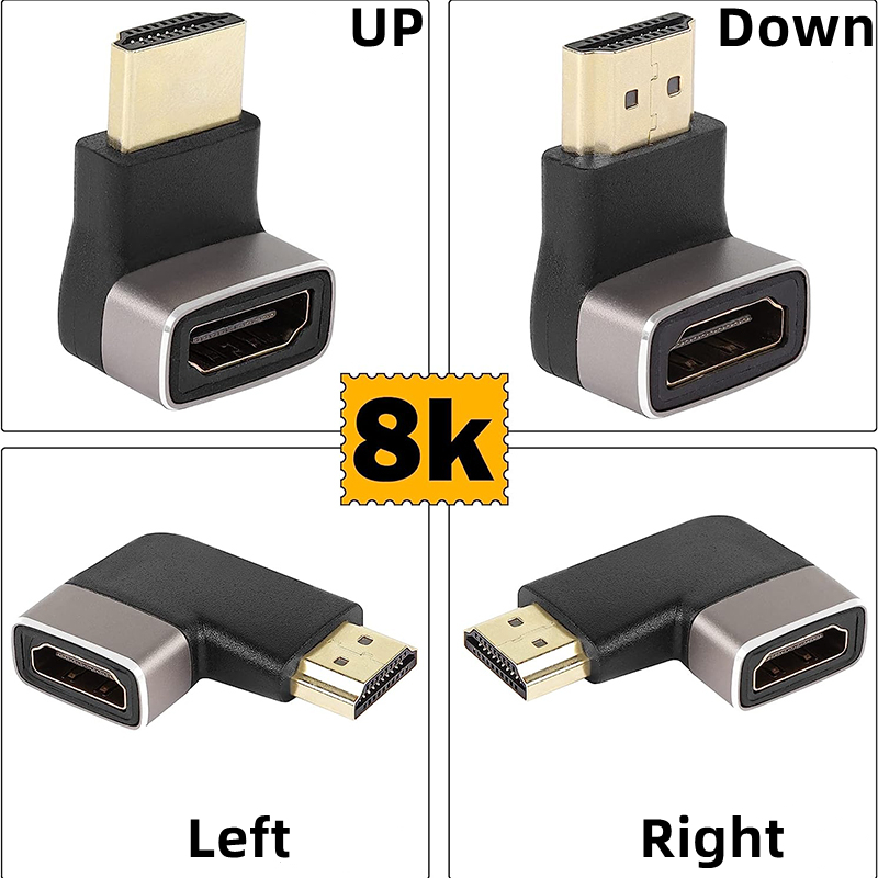 Hdmi Cable 2.1 - Adaptor 2.1 HD sudut kanan pria