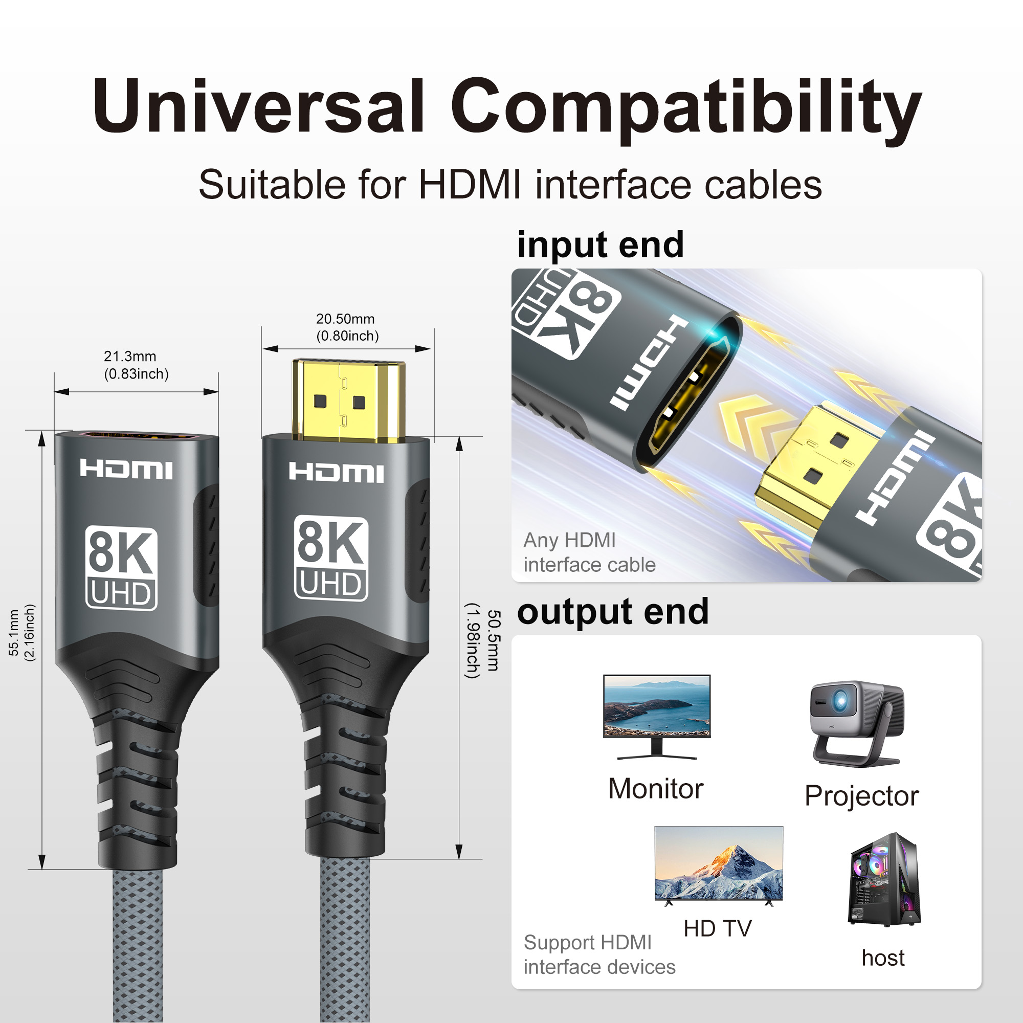 Kabel Ekstensi HDMI 2.1 8K Kab - Hdmi Cable 2.1 ulasan dan harga