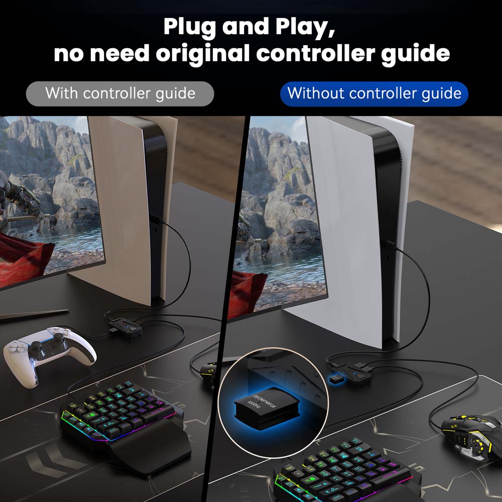 Untuk PS5 Gaming Keyboard Mous - Gaming Console Controller ulasan dan harga